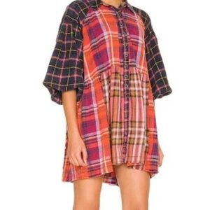 Free People flannel shirt/dress/tunic